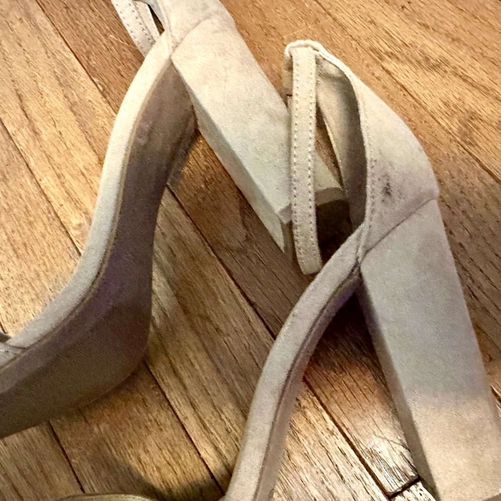 Lulu's Beige Block Heel Sandals - Picture 8 of 8